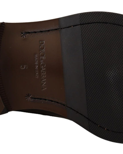 Dolce & Gabbana Black Leather Dress Formal Derby Shoes