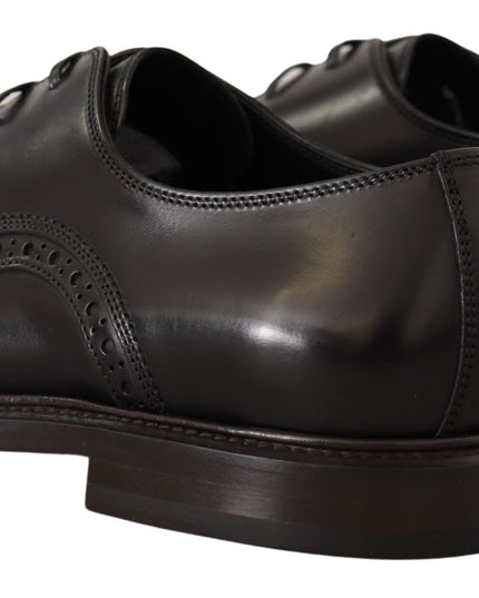 Dolce & Gabbana Black Leather Dress Formal Derby Shoes