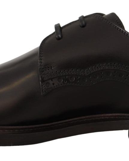 Dolce & Gabbana Black Leather Dress Formal Derby Shoes