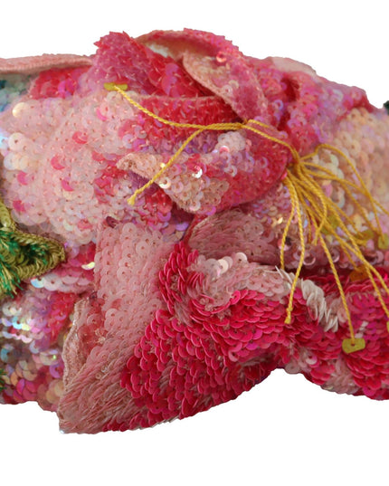 Dolce & Gabbana Multicolor Sequined Lurex Black Hair Headband