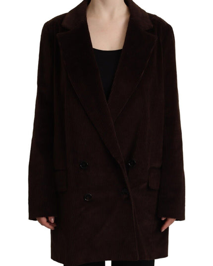 Dolce & Gabbana Bordeaux Corduroy Cotton Blazer Oversized Jacket