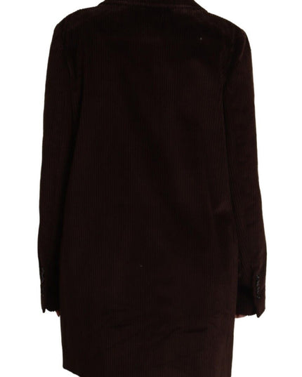 Dolce & Gabbana Bordeaux Corduroy Cotton Blazer Oversized Jacket