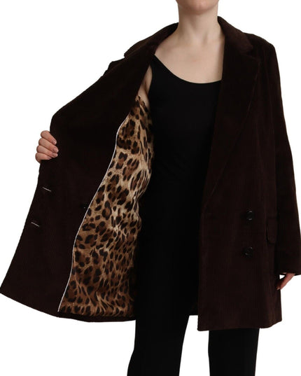 Dolce & Gabbana Bordeaux Corduroy Cotton Blazer Oversized Jacket