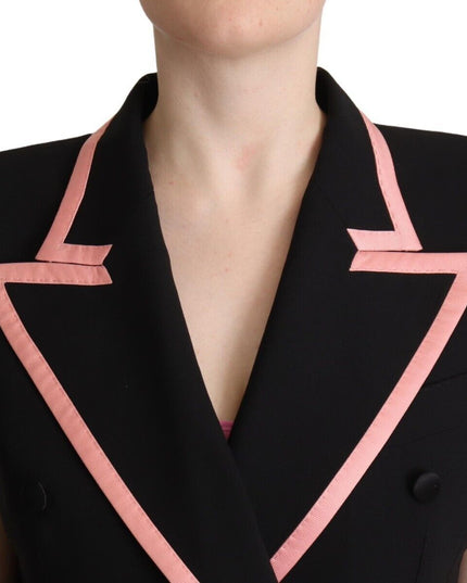 Dolce & Gabbana Black Wool Blend Sleeveless Jumpsuit Dress