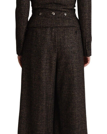 Dolce & Gabbana Dark Brown Wool Single Breasted 2 Pc Jacket Pants