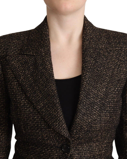 Dolce & Gabbana Dark Brown Wool Single Breasted 2 Pc Jacket Pants