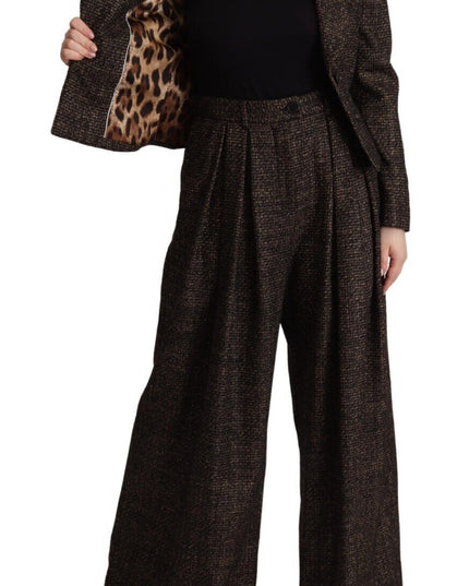 Dolce & Gabbana Dark Brown Wool Single Breasted 2 Pc Jacket Pants