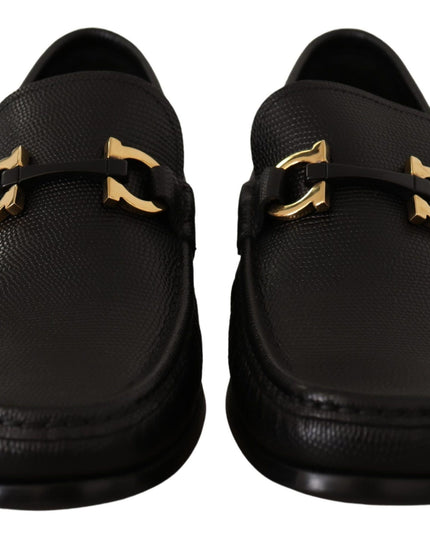 Salvatore Ferragamo Elegant Black Calf Leather Loafers