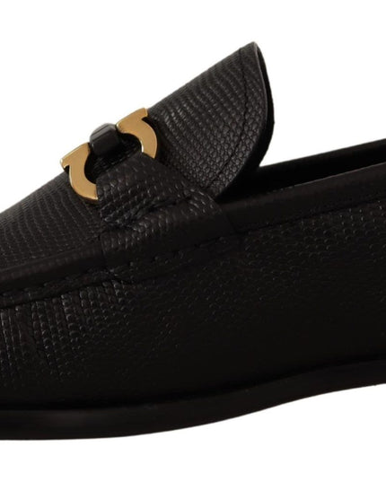 Salvatore Ferragamo Elegant Black Calf Leather Loafers