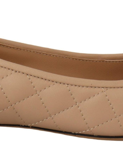 Salvatore Ferragamo Elegant Quilted Leather Flats - Chic Dual-Tone Design