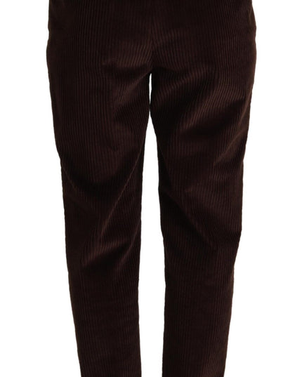 Dolce & Gabbana Bordeaux Corduroy Cotton Trouser Tapered Pants