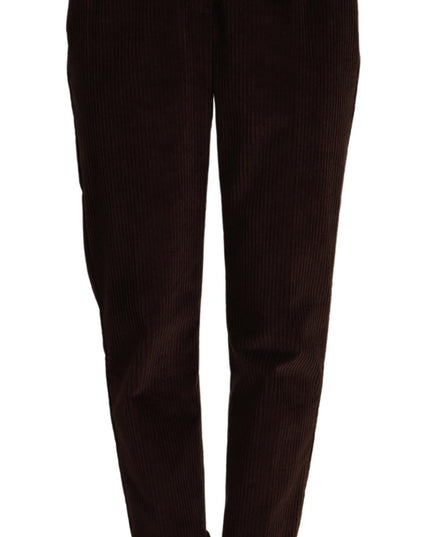 Dolce & Gabbana Bordeaux Corduroy Cotton Trouser Tapered Pants