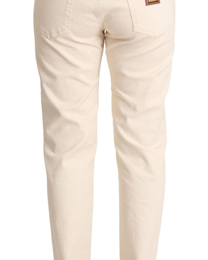 Dolce & Gabbana White Cotton Skinny Denim Women Jeans Pants