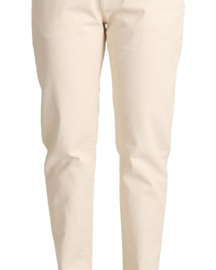 Dolce & Gabbana White Cotton Skinny Denim Women Jeans Pants