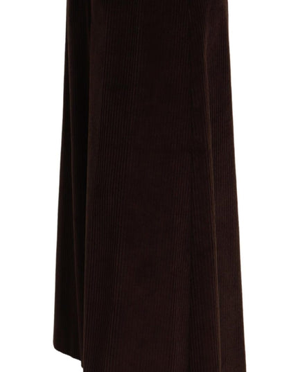 Dolce & Gabbana Bordeaux Corduroy Cotton Trouser Wide Leg Pants