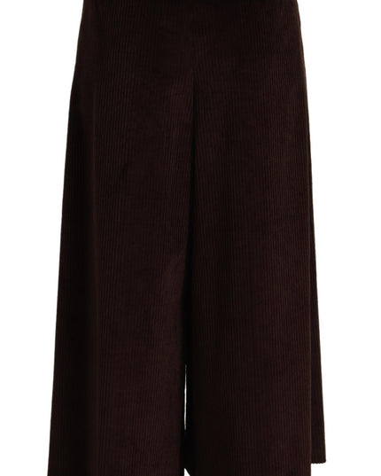 Dolce & Gabbana Bordeaux Corduroy Cotton Trouser Wide Leg Pants