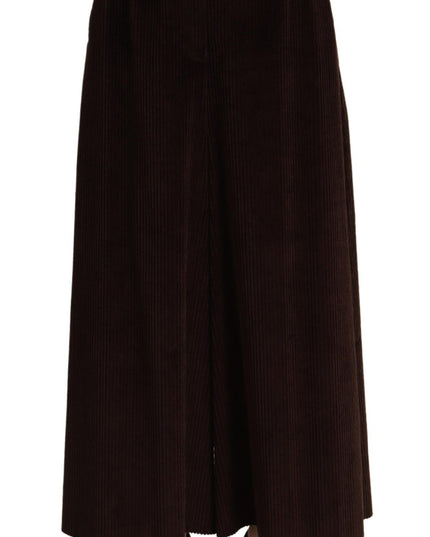 Dolce & Gabbana Bordeaux Corduroy Cotton Trouser Wide Leg Pants