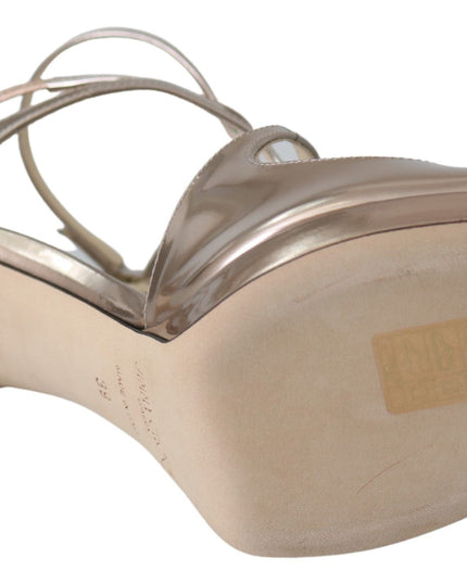 Jimmy Choo Ballet Pink Liquid Mirror Leather Sandals