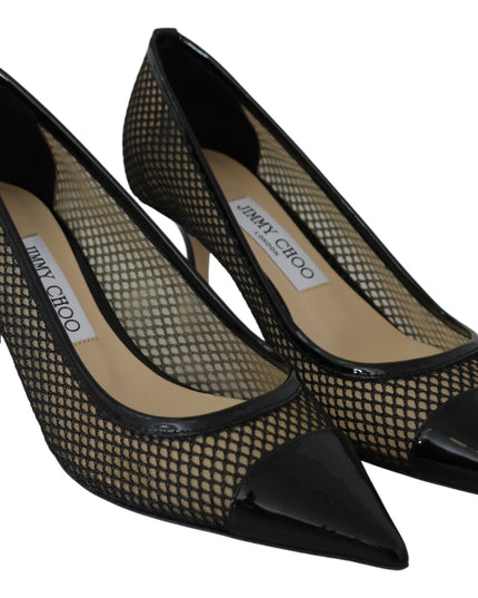 Jimmy Choo Chic Patent Mesh Pointed Pumps