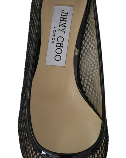 Jimmy Choo Chic Patent Mesh Pointed Pumps