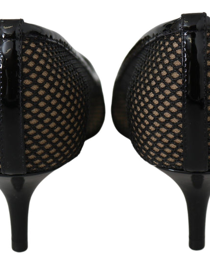 Jimmy Choo Chic Patent Mesh Pointed Pumps