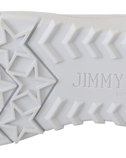 Jimmy Choo Elegant White Leather Sneakers