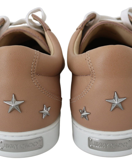 Jimmy Choo Powder Pink Nappa Leather Sneakers