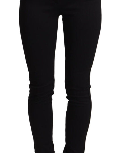 Dolce & Gabbana Black High Waist Skinny Slim Fit Pants