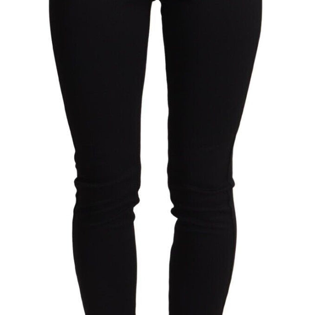 Dolce & Gabbana Black High Waist Skinny Slim Fit Pants