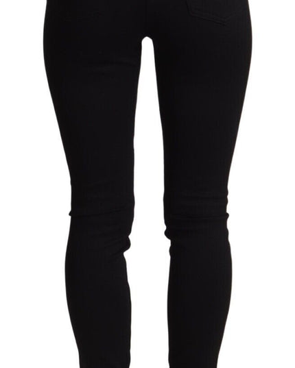 Dolce & Gabbana Black High Waist Skinny Slim Fit Pants