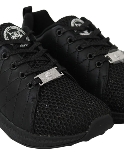 Plein Sport Exquisite Black Runner Gisella Sports Sneakers