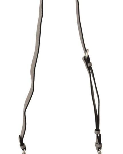 Karl Lagerfeld Light Grey Leather Crossbody Bag