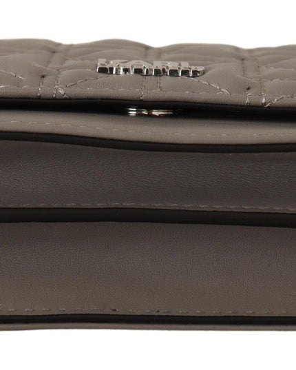 Karl Lagerfeld Light Grey Leather Crossbody Bag