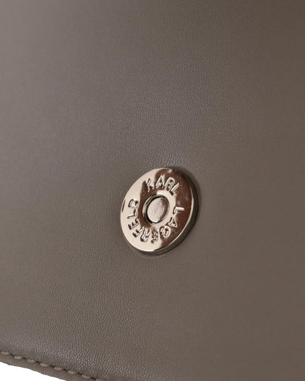 Karl Lagerfeld Light Grey Leather Crossbody Bag