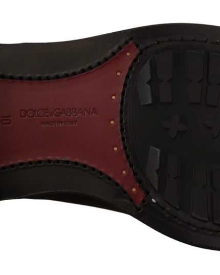 Dolce & Gabbana Purple Leather Oxford Wingtip Formal Shoes