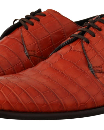 Dolce & Gabbana Orange Exotic Leather Dress Derby Shoes
