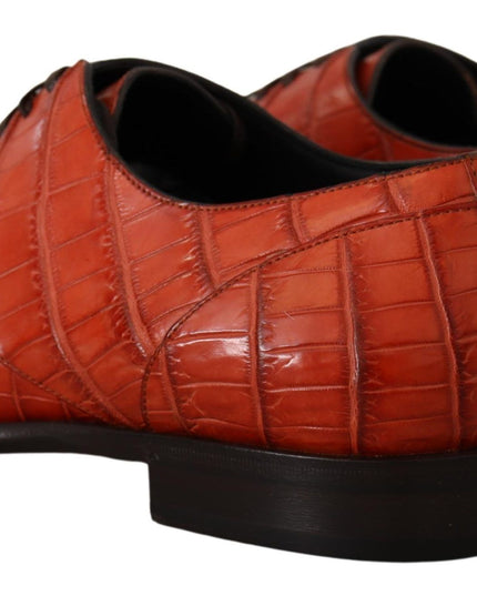 Dolce & Gabbana Orange Exotic Leather Dress Derby Shoes