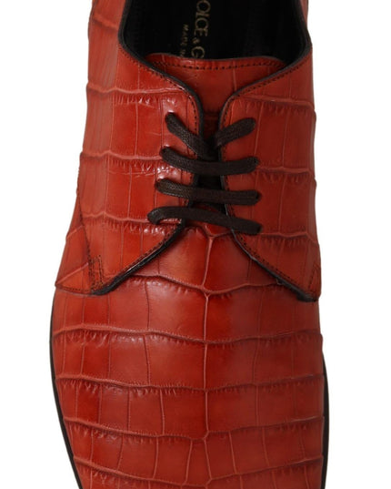 Dolce & Gabbana Orange Exotic Leather Dress Derby Shoes
