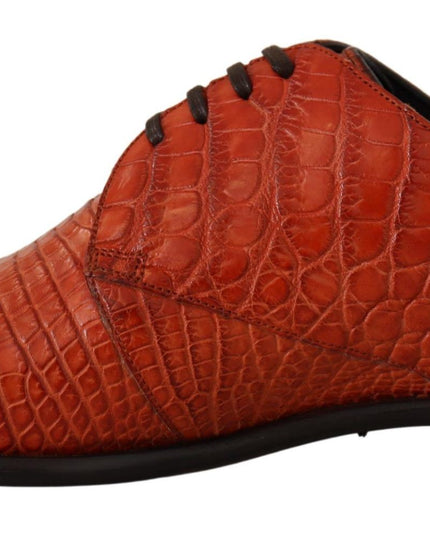Dolce & Gabbana Orange Exotic Leather Dress Derby Shoes