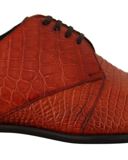 Dolce & Gabbana Orange Exotic Leather Dress Derby Shoes