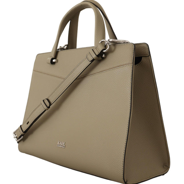 Karl Lagerfeld Sage Green Leather Tote Bag