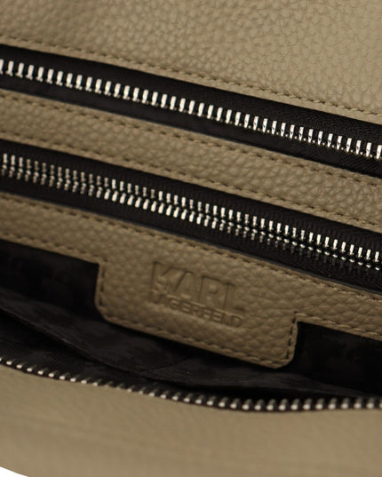 Karl Lagerfeld Sage Green Leather Tote Bag