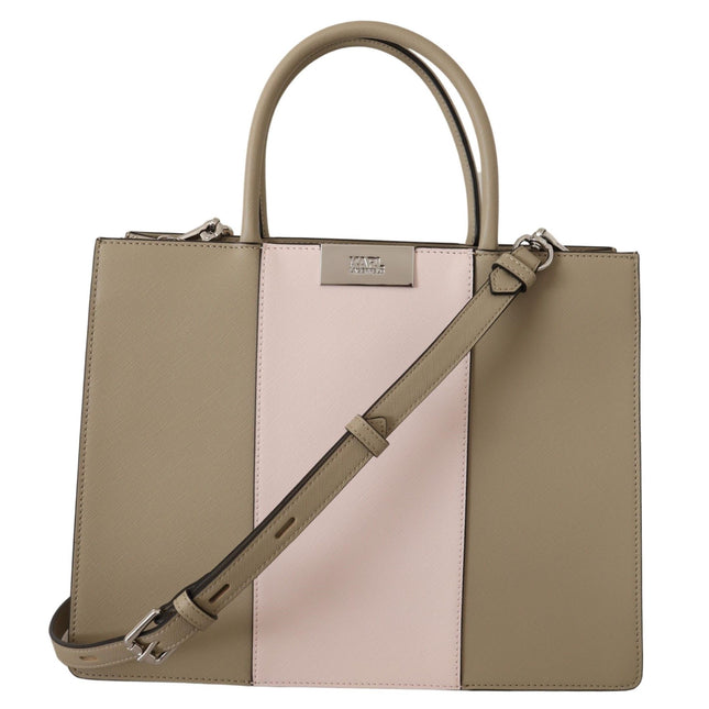 Karl Lagerfeld Sage Green Polyurethane Tote Shoulder Bag