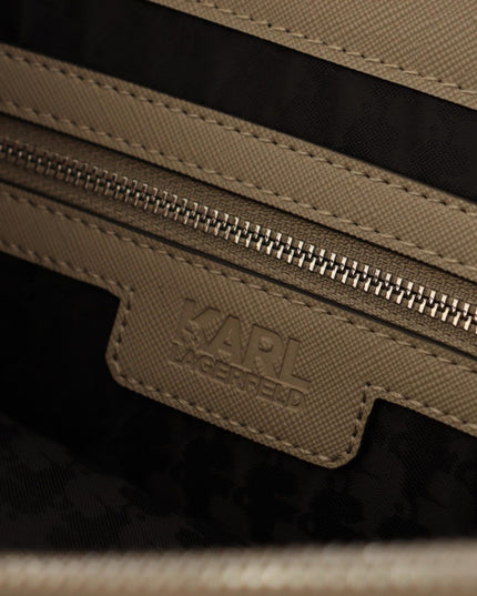 Karl Lagerfeld Sage Green Polyurethane Tote Shoulder Bag