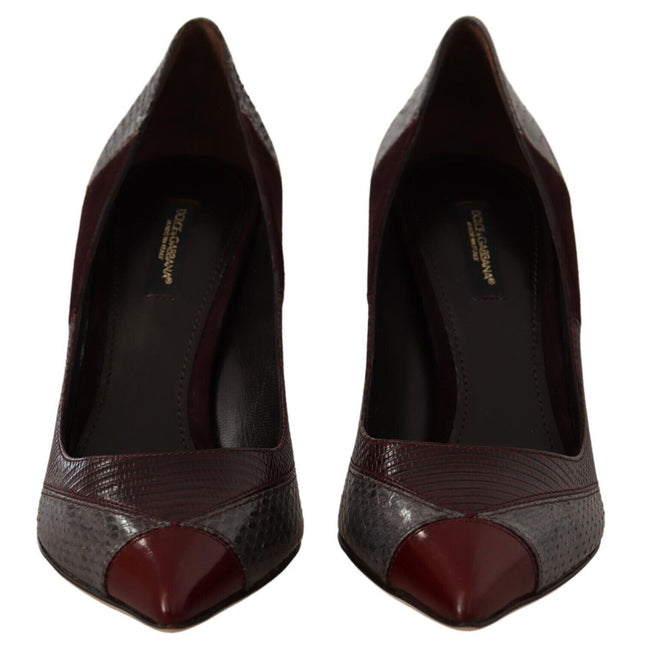 Dolce & Gabbana Multicolor Exotic Leather Heels Pumps Shoes
