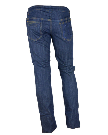 Cavalli Class Elegant Dark Blue Denim Essentials