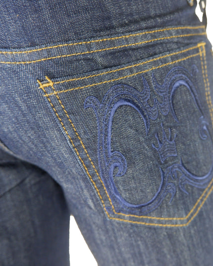 Cavalli Class Elegant Dark Blue Denim Essentials