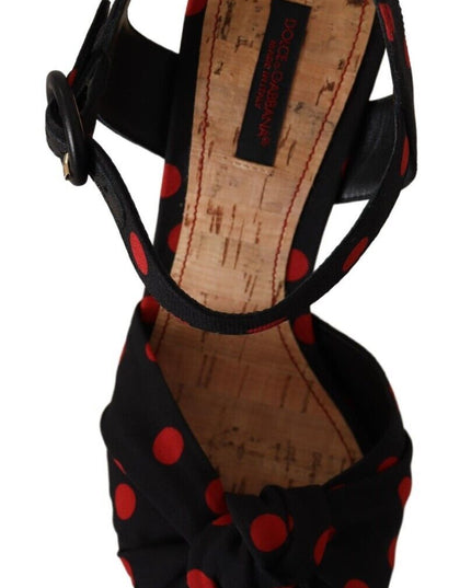 Dolce & Gabbana Multicolor Platform Wedges Sandals Charmeuse Shoes