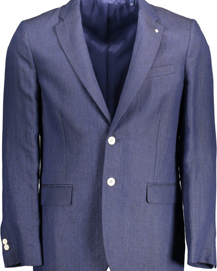 Gant Elegant Blue Linen Classic Jacket