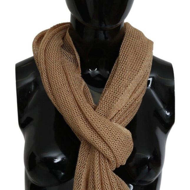 GF Ferre Brown Neck Wrap Winter Shawl Foulard Scarf